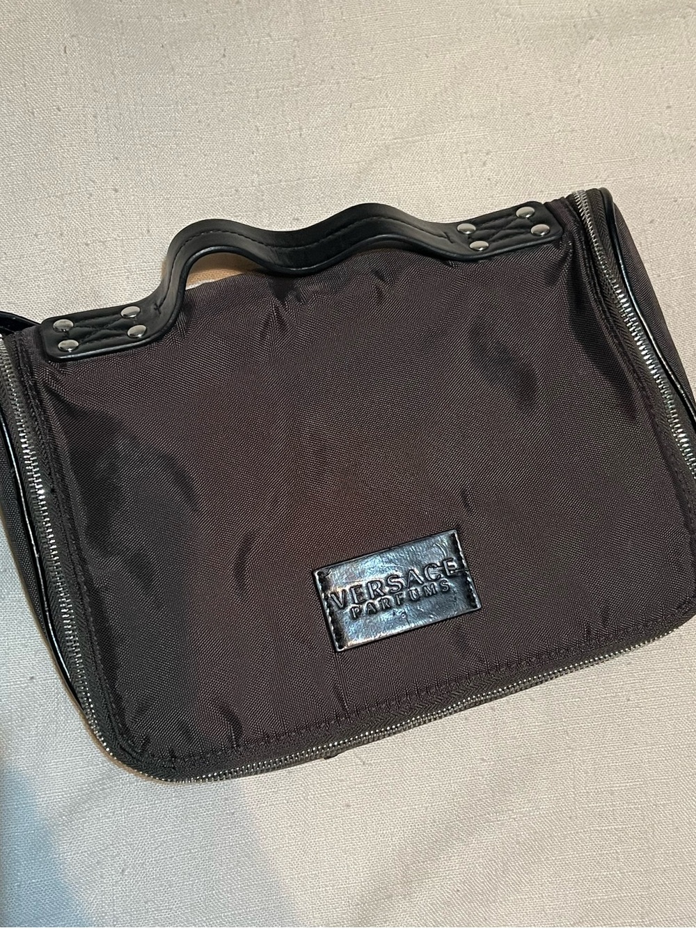 Black Versace Cosmetics Pouch